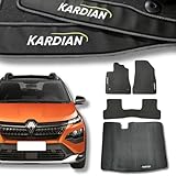 Kit Tapetes Internos e Porta Malas Compatível com Kardian 2023 2024 Emborrachado Premium Impermeável Flexível