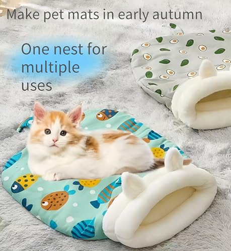 Tingwhite Saco de dormir confortável para gatos, saco de dormir interno para gatos, cama quente e la