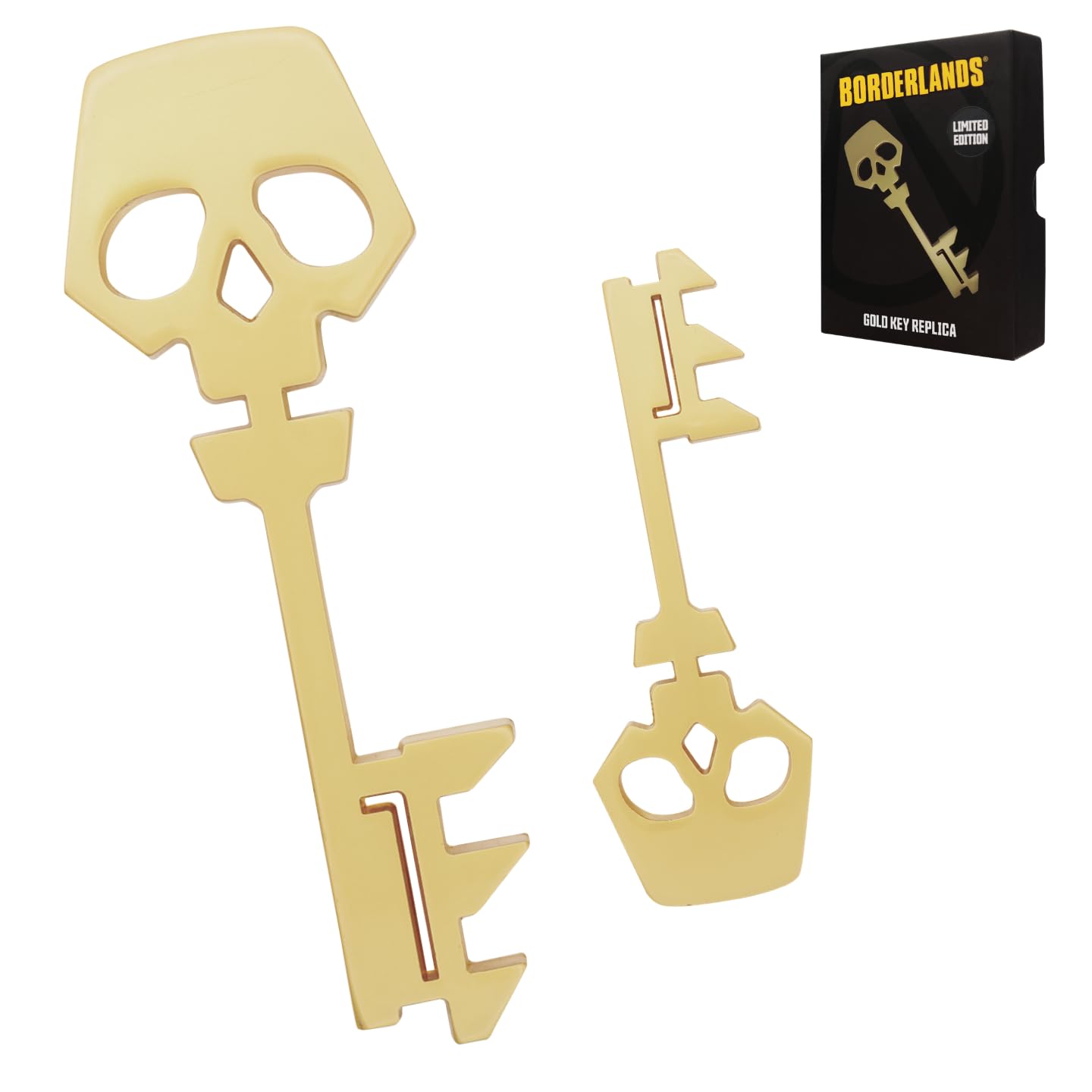 FaNaTtik Borderlands Limited Edition Gold Key Replica – 24k Gold Plated Metal Collectible, Individually Numbered | Officially Licensed | 100 x 35 x 6mm