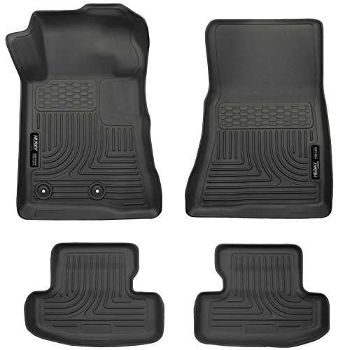 Husky Liners Weatherbeater Floor Mats | Fits 2015-2026 Ford Mustang | Front & 2nd Row 3-pc Black - 99371