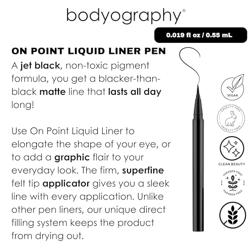 On Point Delineador Líquido Negro Mate por Bodyography miniatura 3