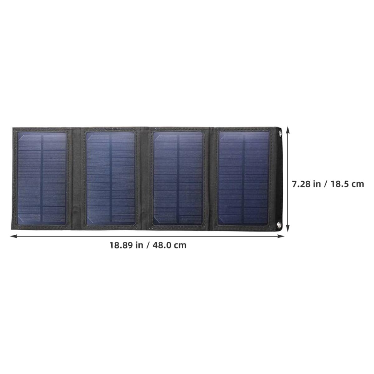 Cargador Solar Plegable 10w USB para Móvil, Panel Negro