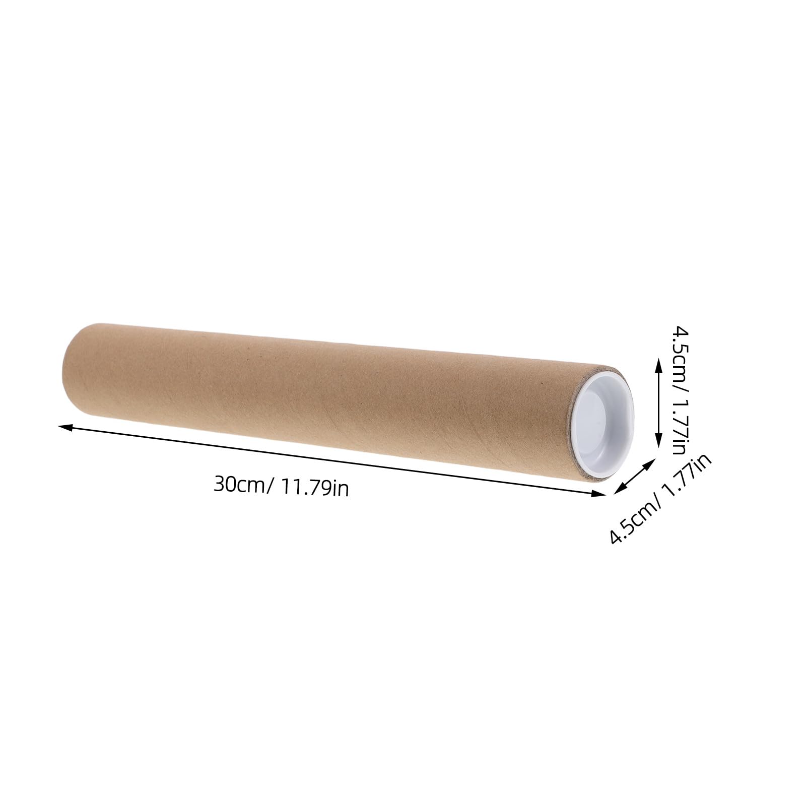 POPETPOP Versandröhren aus Kraftkarton 12 Stück 30cm X 4cm mit Deckel für Poster und Dokumente Schutzrohre für Baupläne und Archivierung im Büro und Atelier