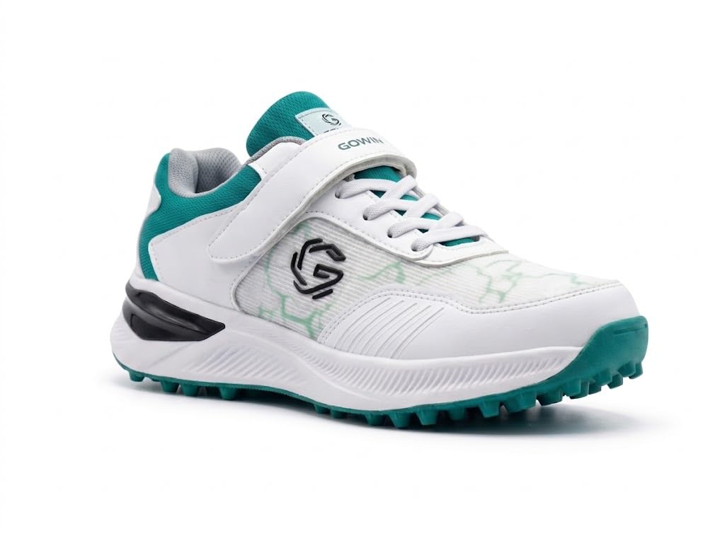 gowin Hawk Cricket Shoes for Men | PVC+TPU Upper with Velcro Strap | EVA & Rubber Sole | Lightweight & Comfortable | Turf & Hard Ground | Training & Tournament Sports Shoes-picture-38