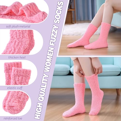 Womens Fuzzy Socks Cozy Fluffy Slipper Soft Winter Warm Home Sleeping Christmas Socks4