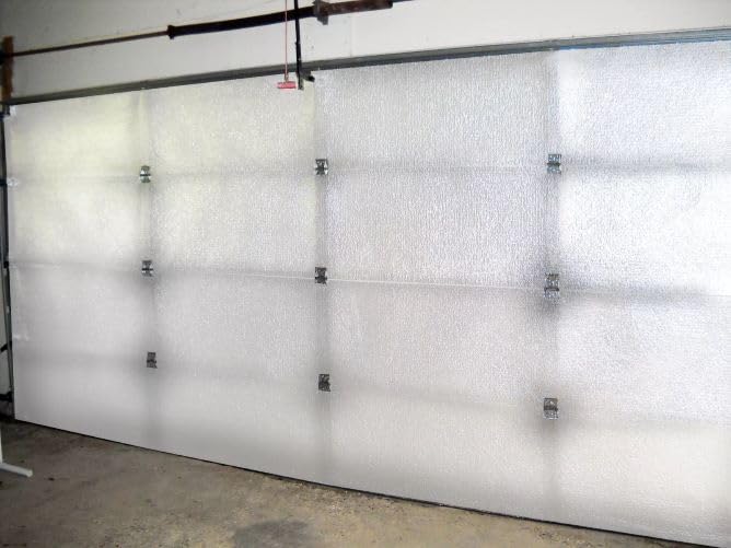 NASATEK White Reflective Foam Core Garage Door Insulation Kit - 9'x7' Or 9'x8' Panels