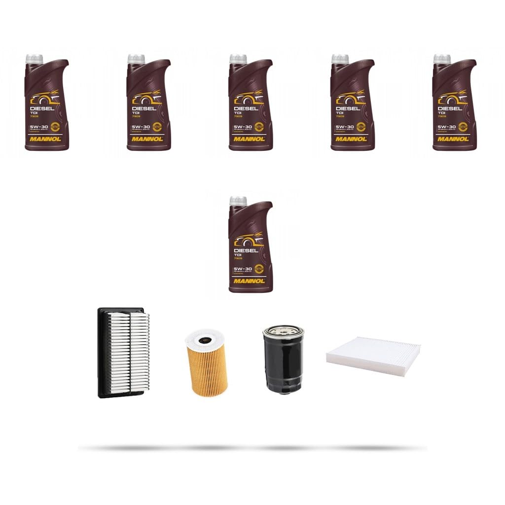 Kit tagliando 4 FILTRI e 6L OLIO M compatibile con Hyundai Tucson II 1.7 CRDi 104kw dal 2015