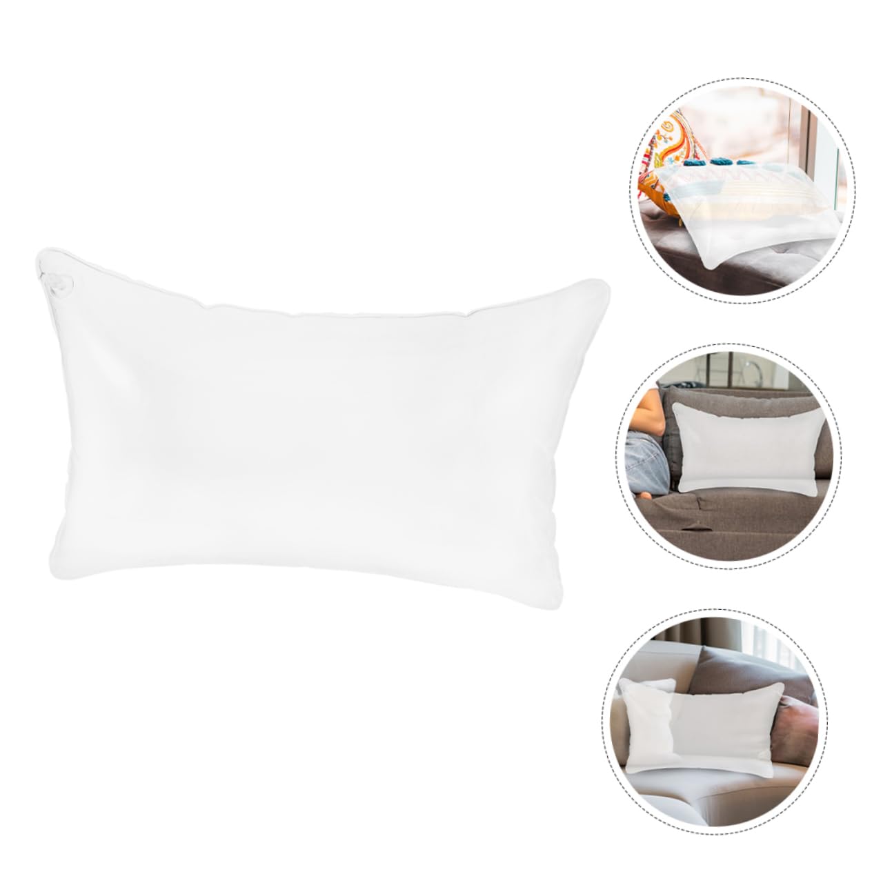 Hemobllo 3 Stück Aufblasbares Kissen Voll Reisekissen Im Freien Wasserdicht Werfen Geformt Campingkissen Schaum Reisen Klares Sofakissen Großer Verpackungsfüller Sofa-versorgung PVC