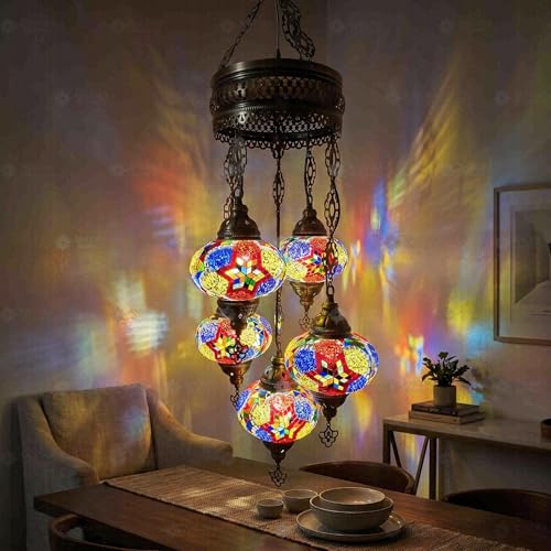Lumière magique avec le lustre marocain bohème fait main