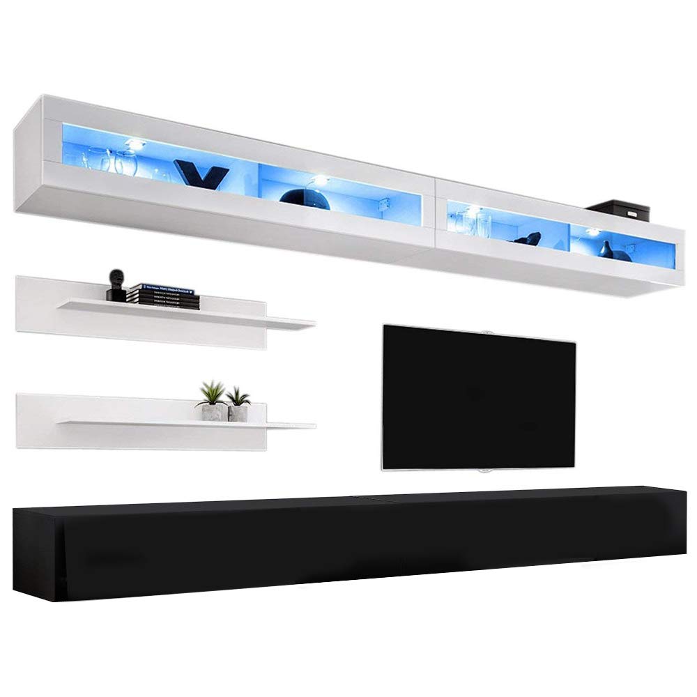 MEBLE FURNITURE & RUGS Fly I 30TV Wall Mounted Floating Modern Entertainment Center