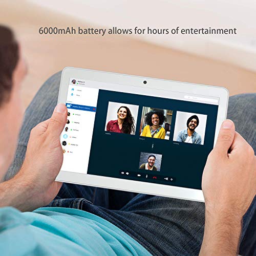 Tablet 10 inch, 5G WiFi Tablet, Android 8.1 Go, 16GB, Dual Camera, 1280x800 IPS Display, GPS, Bluetooth, Google Certified PC - Silver