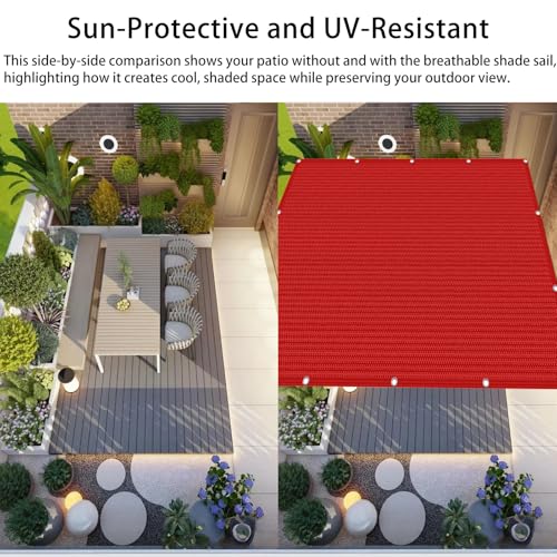 Filet d'ombrage pour patio et terrasse avec cordes de fixation