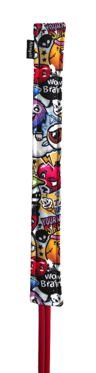 Funda para Varilla de alineamiento de Golf diseño Graffiti | Hecho en España | Impermeable | 4cm x 38cm