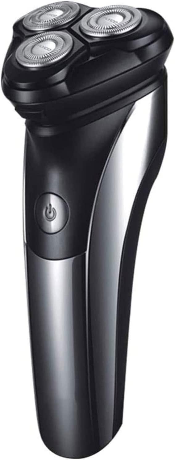 Maquinilla de afeitar eléctrica para hombre, recargable, 100 % impermeable, rotativa para afeitar, recortadora de patillas