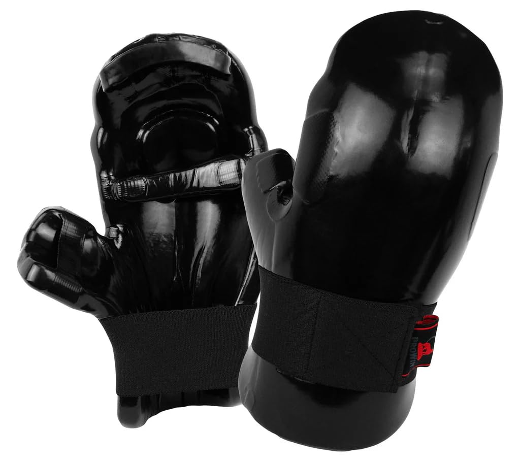 Kids Child Karate Punching Boxing Gloves Mitts, Martial Arts, Taekwondo, MMA (Black, M)