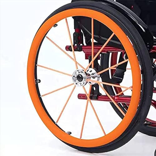 車椅子用ホイールトラップ車椅子シリカゲル手押しカバー1対、カラー用ホイールカバー、グリップ力と牽引力を高める、後輪ハンドル手袋,3,24in