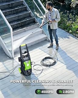 Pressure Washer, ETOOLAB Power Washers, 4500PSI 2.8GPM Max Electric Pressure Washer with Foam Cannon for Cars, Fences, Patios, Decks, Patios and Driveway Powerwasher