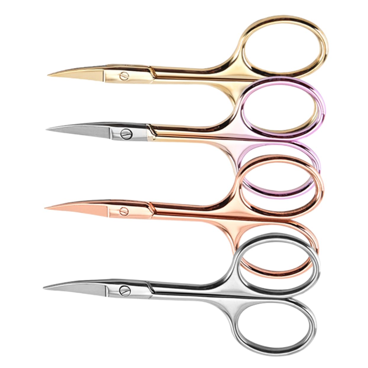 FRCOLOR 12 Stk Schere Mit Gerader Spitze Nasenhaarschere Für Männer Hundepflegeschere Pflegeschere Männer Schnurrbartschere Gebogene Nasenschere Mann Augenbrauen Trimmer Rostfreier Stahl
