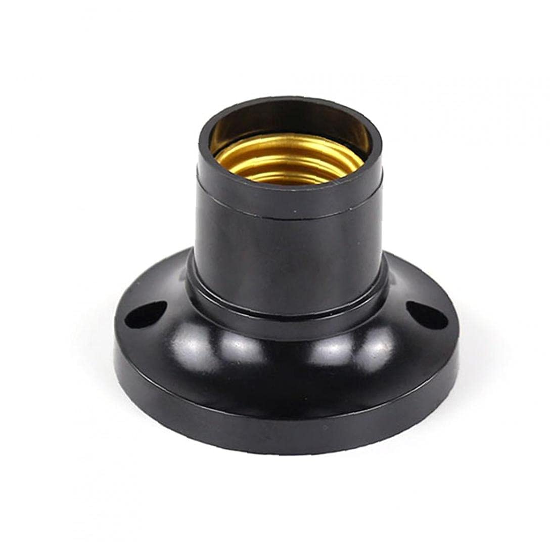 Pinicecore Black 1Pc E27 Lamp Holder Vintage Lamp Holder Screw Bulb Base Retro Lampholders Fixture E27 Socket Holder Adapter