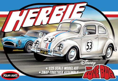 Maqueta Herbie Volkswagen Beetle 1:25 Snap Sin Pegamento miniatura 6
