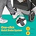 Petbobi Dog Stroller for Large & Medium Dogs - Easy Fold Dual Entry Pet Stroller with One-Foot Brake, All Terrain Wagon Cart with Air Mesh, Ideal for Large Senior Pets up to 80 lbs, Black