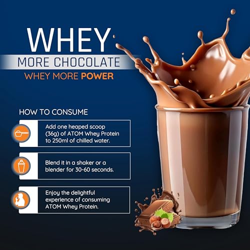 Image of AS-IT-IS ATOM Whey Protein 4kg | 27g protein | Isolate & Concentrate | Choco Hazel Fusion | USA Labdoor Certified | With Digestive Enzymes for better absorption