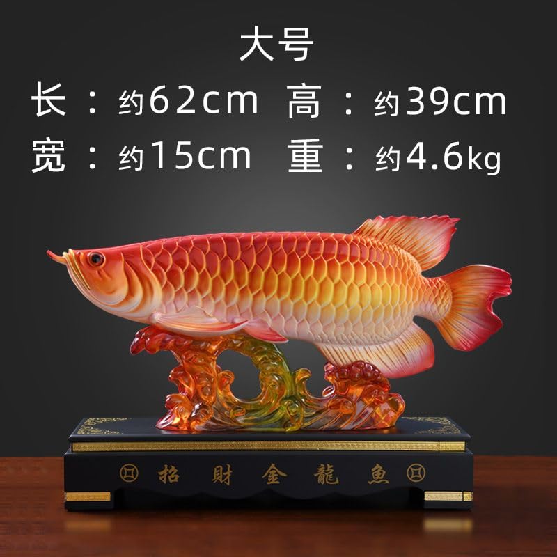 Amazon.com: Jefuzh 金龙鱼摆件Feng Shui Figurine Home Office Decor