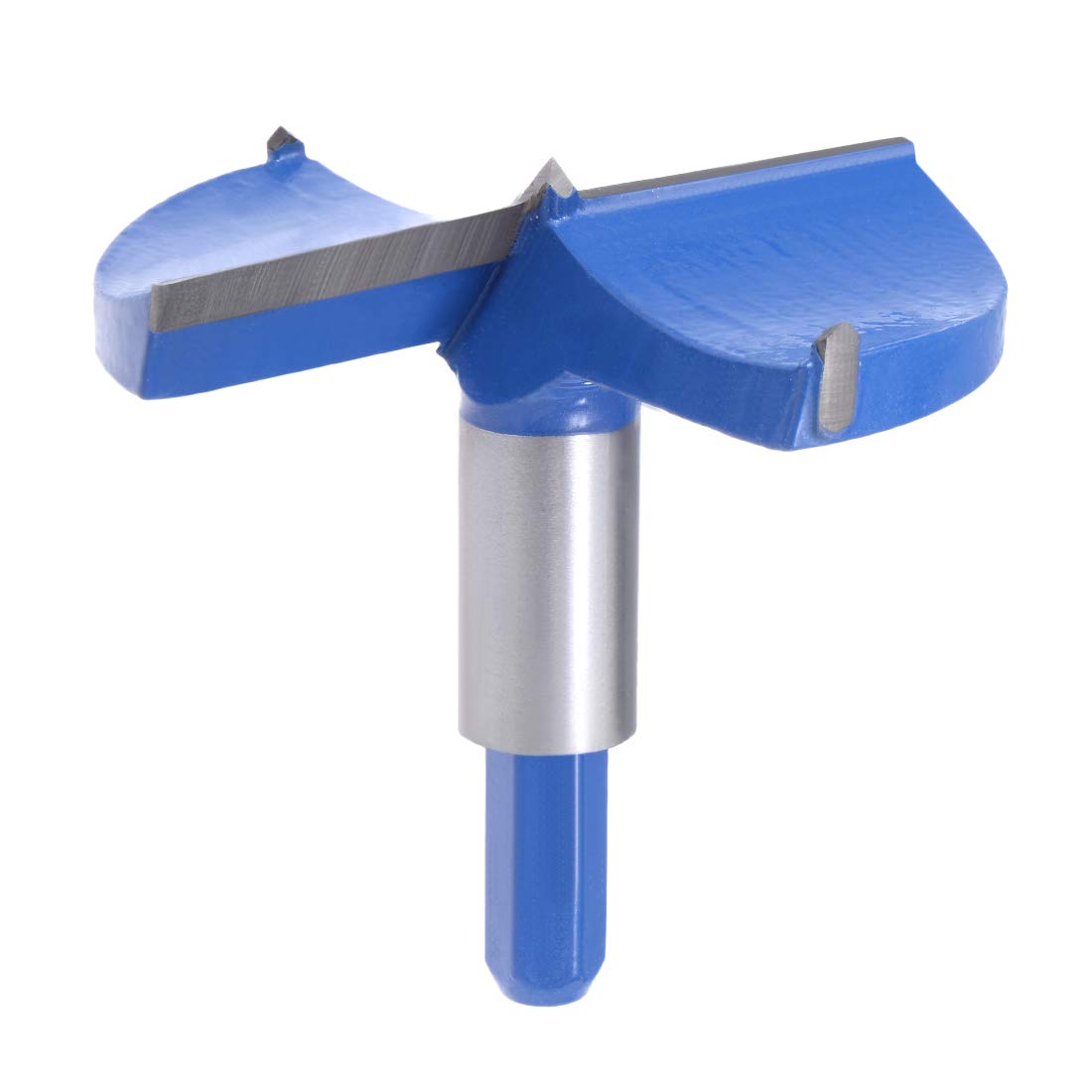 uxcell Forstner Drill Bits 90mm, Tungsten Carbide Wood Hole Saw Auger Opener Woodworking Hinge Hole Drilling Boring Bit Cutter (Blue, Gray)