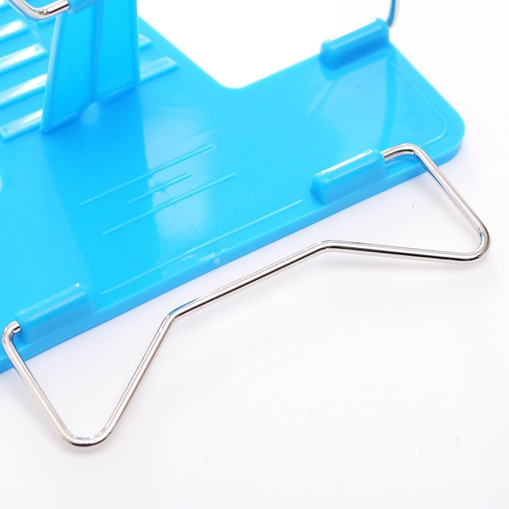 Multifunctional Portable Reading Bookshelf Adjustable Angle Metal Book Stand Fordable Book-Reading Holder(D)