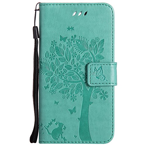 Nancen Compatible avec LG K7 / LG K8 / LG Tribute 5 (5 Pouces) Coque Haute Qualité PU Cuir Flip Étui Coque de Protection Wallet/Portefeuille Case Cover Housse - avec Carte de Crédit Fente