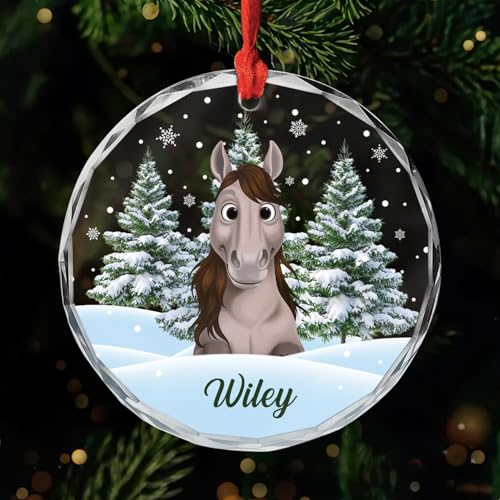 Geschenke Mall Personalisiertes Ornament - Pferd Weihnachtsbaum -...