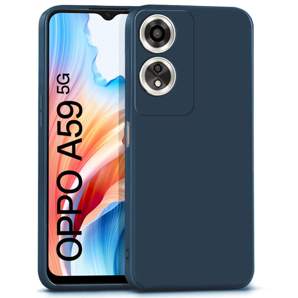 WOW IMAGINE Back Cover for Oppo A59 5G | Ultra Slim Soft Rubberised Case | Inner Velvet Fabric Lining | Matte Silicone Flexible Mobile Case | Camera Protection - Blue (B0CRKM7QS7) Amazon Price History, Amazon Price Tracker