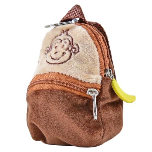 Kögler 75781 - Friends2Go, Plüsch Äffchen Rocky im Plüsch-Rucksack, ca. 12,5 cm groß, niedliches Plüschtier im praktischen Rucksack