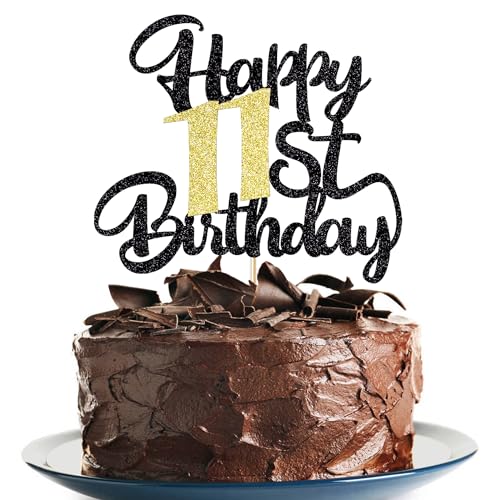 Image of 11st Happy birthday cake topper happy birthday cake decoration 11st birthday party decoration gift plugin (11)