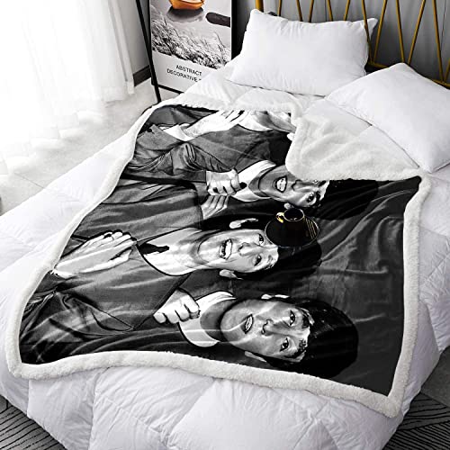YLFC Couverture imprimée Groupe Rock Britannique Fleece Bed Throws The Beatles Blanket Pionnier du Heavy Metal Fuzzy Blanket Épais Doux Grand Cosy Grey Knitted Fleece Blankets 150x200cm - Les Beatles, Paul McCartney, John Lennon, RIngo Starr, George Harrison YLFC Couverture imprimée Groupe Rock Britannique Fleece Bed Throws The Beatles Blanket Pionnier du Heavy Metal Fuzzy Blanket Épais Doux Grand Cosy Grey Knitted Fleece Blankets 150x200cm – Image 3