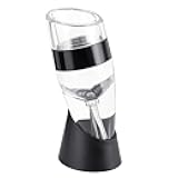 Wine Aerator Pourer and Decanter with Unique Aeration Device Quickly Enhances Wine Flavors with Smoother Finish,Best Gifts for Wine Lovers and Sommeliers (Black)