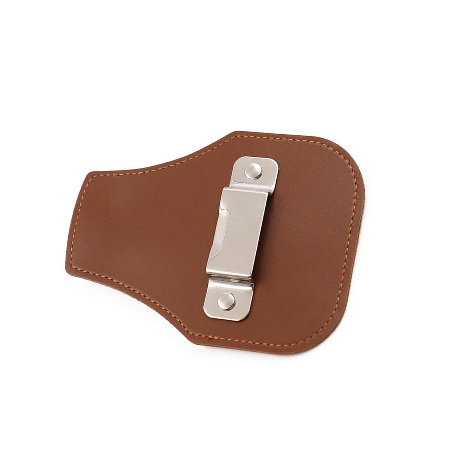 Tsophreniq Dark Brown Professional Leather Tape Measure Sheath Adjustable Belt Mount Secure Storage For 5M 7.5M 10M Ideal For Contractors Woodworkers Leather Measure Sheath