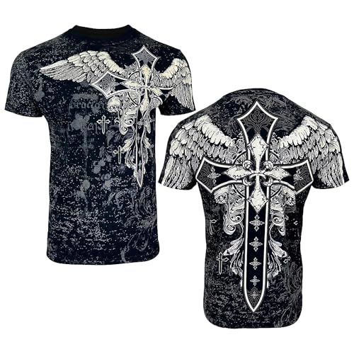 Konflic Graphic tees for Men | MMA Style Crew Neck T-Shirts Half Sleeve Classic | Men's t-Shirts Casual Cotton