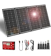 DOKIO Solar Panel Foldable 300 W 36 V Kit Monocrystalline with Solar Charger (LCD Display + 2 USB Au...