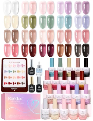 Image of Beetles Soft Moments 20 Colors Jelly Gel Nail Polish Kit