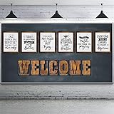 Industrial Chic Bulletin Board Set Inspirational Quote Posters Funny Motivational Work...