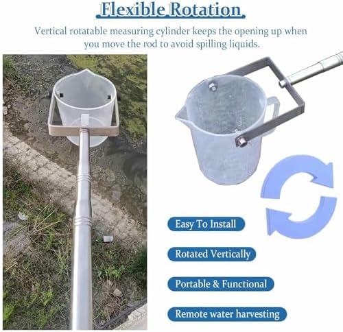 Teles Water Sampling Pole, Environmental Quality Sampler for Labs, Ponds & Rivers – Vertical Swing Dipper Rod for Accurate Water ing & Sampling