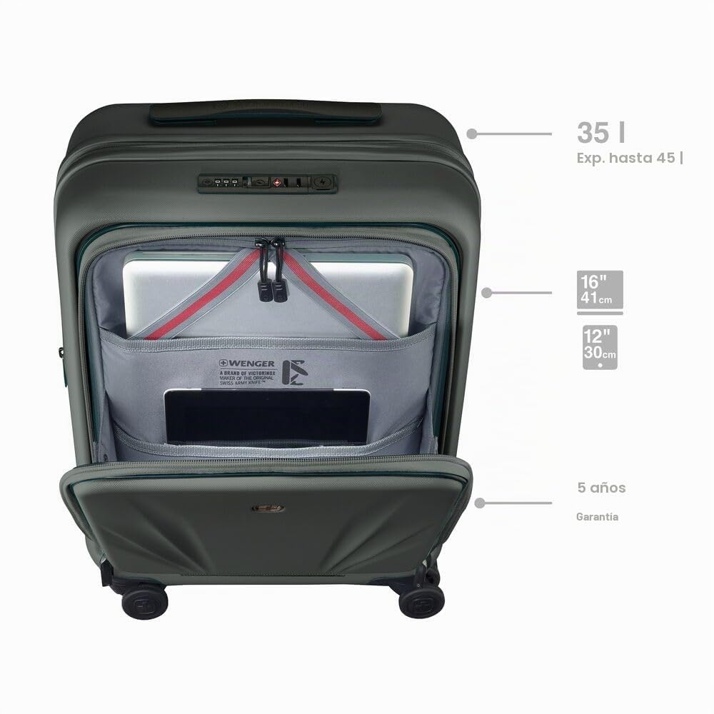 Wenger Skyon Maleta de Carcasa rígida con 4 Ruedas, Trolley, Cierre de Seguridad, Mujer, Hombre, Viajes, Vacaciones