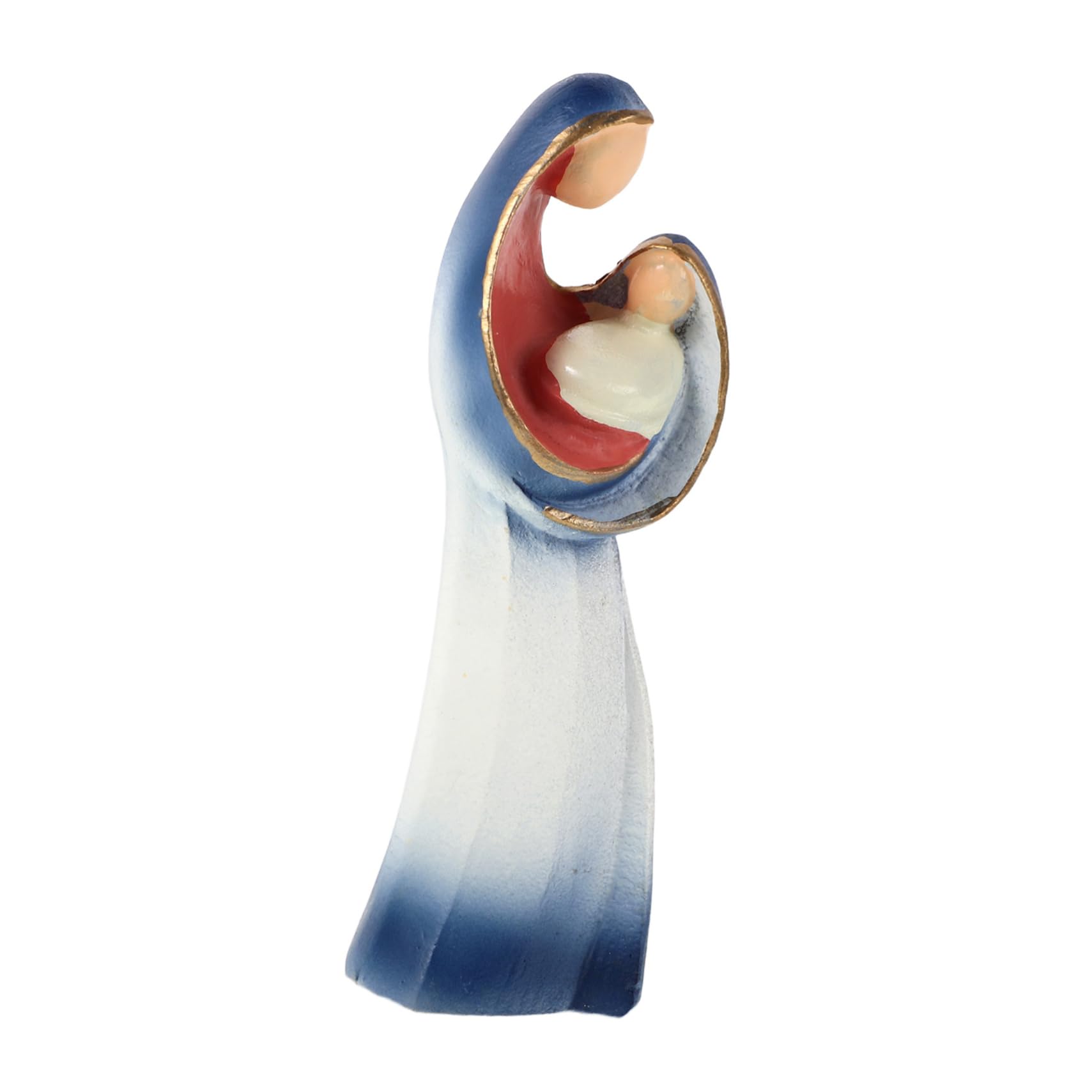 Cabilock Nativity Figurine Resin Sculpture Jesus Birth Scene for Festive Religious Decor Compact Tabletop Ornament for Home Decoration and Faith Based Celebrations