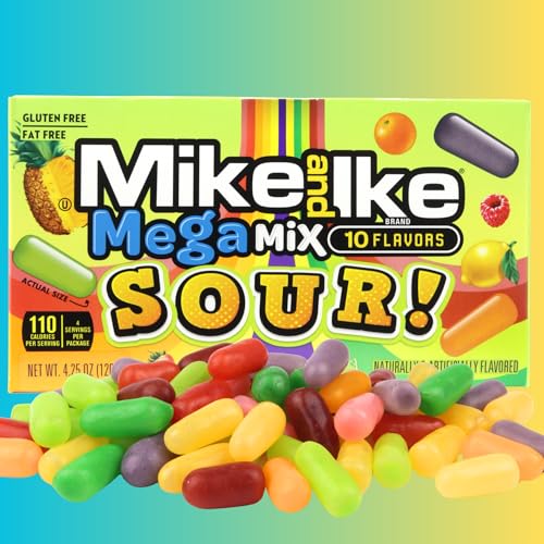 Mike and Ike Mega Mix Sour, Dulces de Frutas, Pack 3 miniatura 6