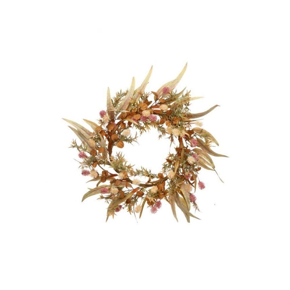 Regency InternationalFaux Prickly Pod/Japanese Maple/Grass Wreath, 24 inches, Cream Rust