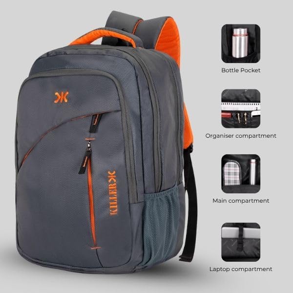 Image of KILLER Louis 38L Laptop Backpack | Spacious Travel & Work Bag with Padded Laptop Compartment & Organizer