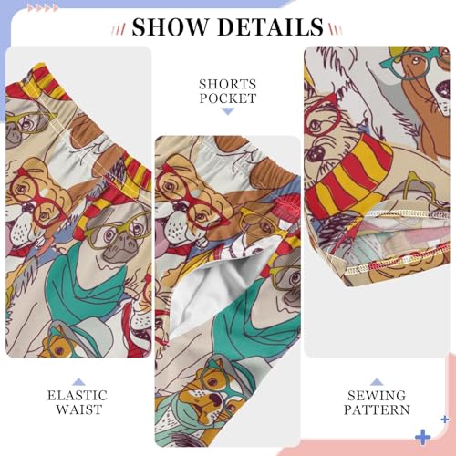 ZZKKO Cute Dogs Fashion Hipster Boys Pants for Kids Jogger Pants with Pockets S-XL4