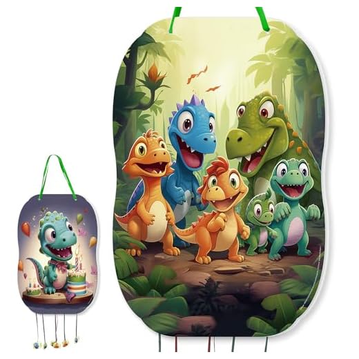Piñata Dinosaure - Piñata anniversaire d'enfant - Décoration d'anniversaire pour enfant - Grande pinata de dinosaures à remplir de friandises et cadeaux pour garçons et filles - Cadeau communion, 46 x