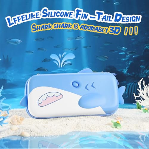 Image of GeekShare Portable Carrying Case Compatible with Switch 2 (2025), Hard Storage Bag with 12 Game Card Slots, Cute Travel Case for Switch 2 Console and Accessories, Shark